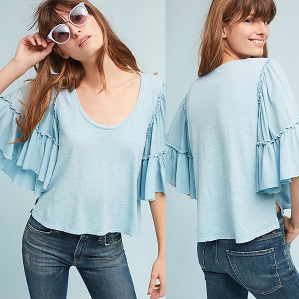 Anthropologie Candace Ruffled Top